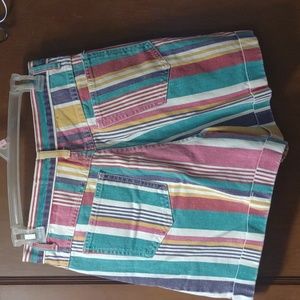 Vintage not guilty striped color blocking high-rise shorts wild retro 80s 90s
